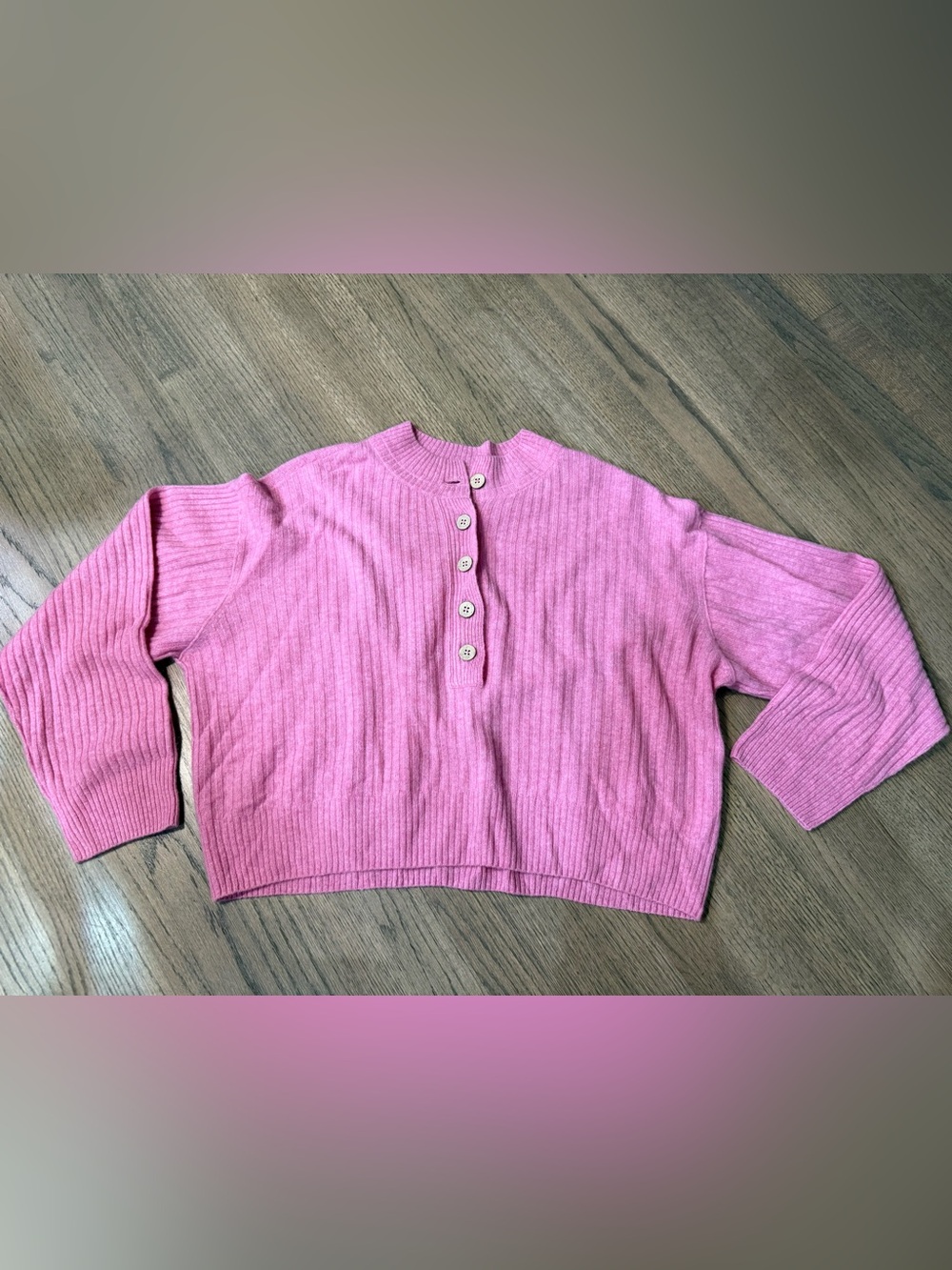 Free People Cashmere Sweater-Pink-Size XS